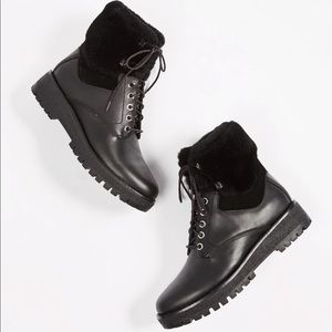 Michael kors Leather Teddy Hiking Boots